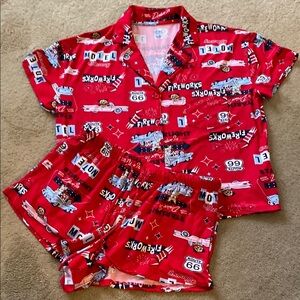 ***NWT*** PATRIOTIC‎ FOURTH OF JULY JUNIORS PAJAMA SHORT SET